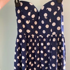 Charming Charlie’s Polka-Dot Strapless Dress(New!)